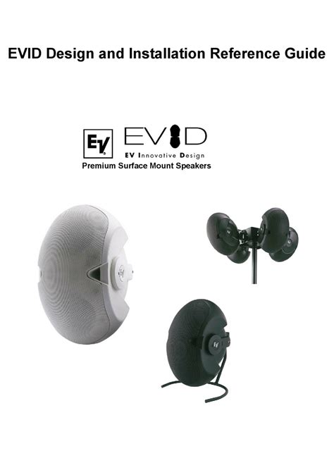Electro-Voice Premium Surface Mount Speakers Manual pdf manual